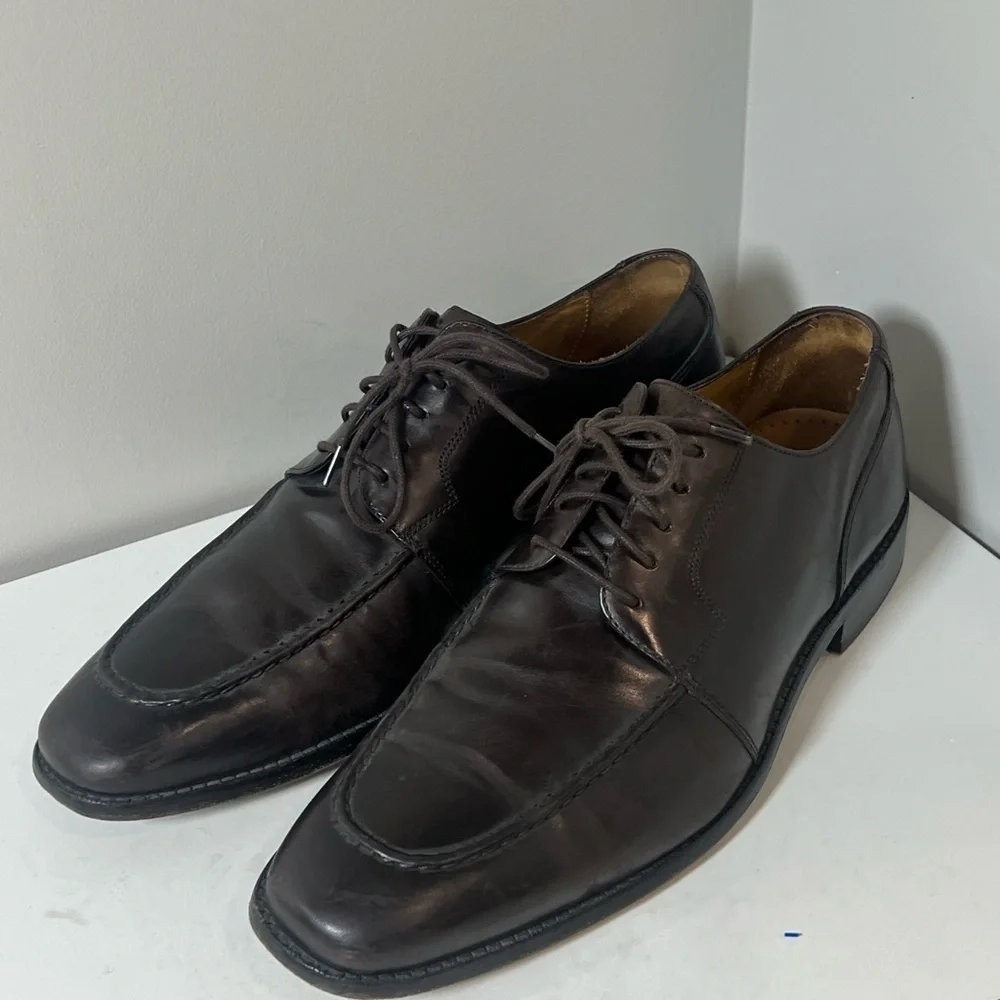 Cole Haan 11.5 Brown Derby Classic Dress Shoes Full Grain Leather Business